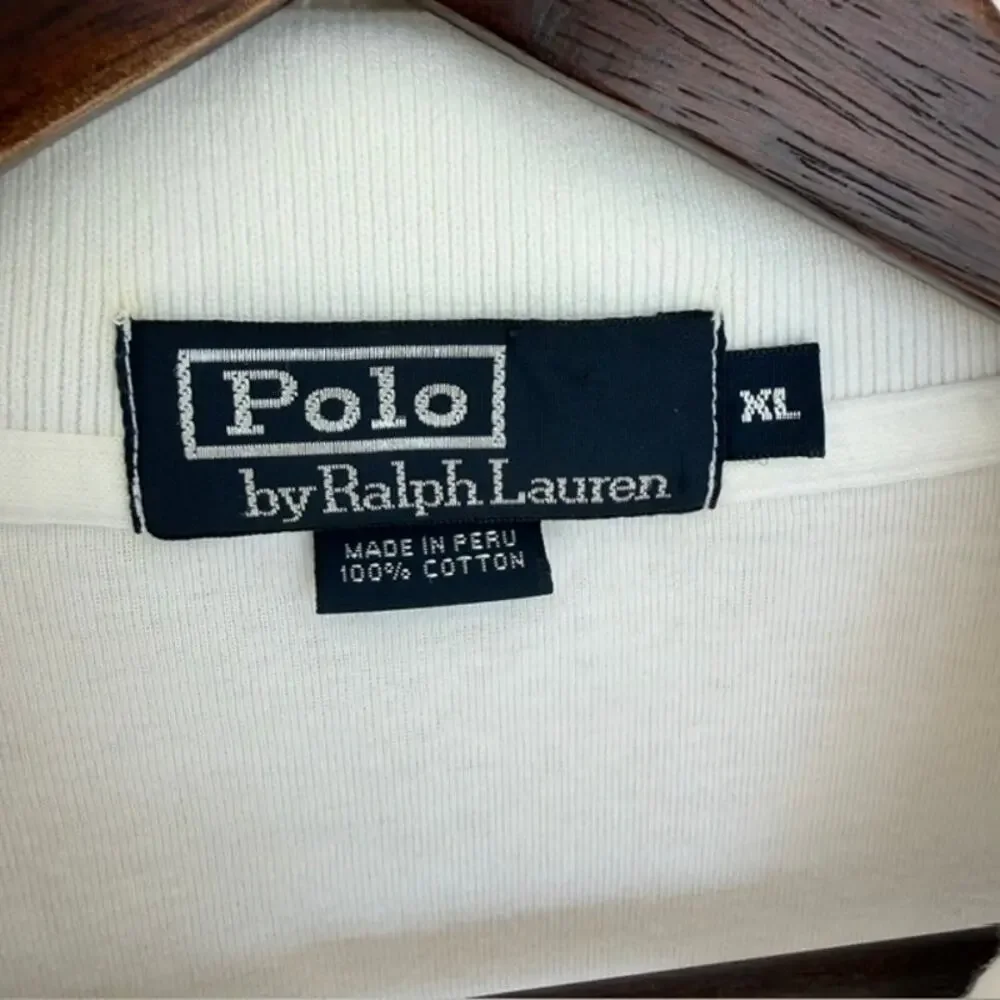 Polo Ralph Lauren White Long Sleeve Polo - XL